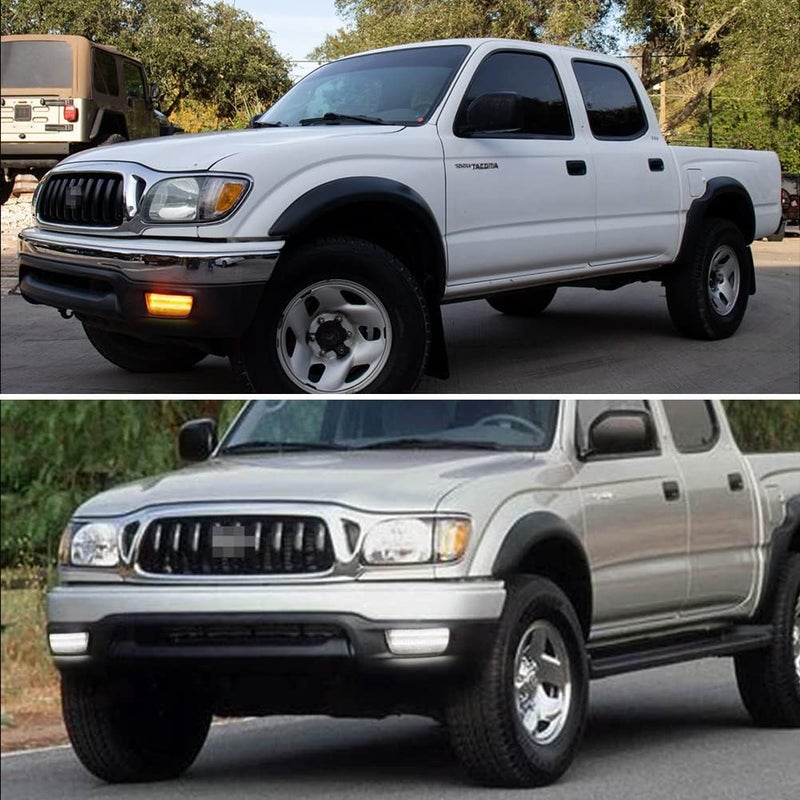 TurningMax For 2001 2002 2003 2004 Toyota Tacoma Front Bumper Turn Signal Lights 81510-04080 TO2531140 Clear Lens 2 in 1 Amber/White Lights - Image 5